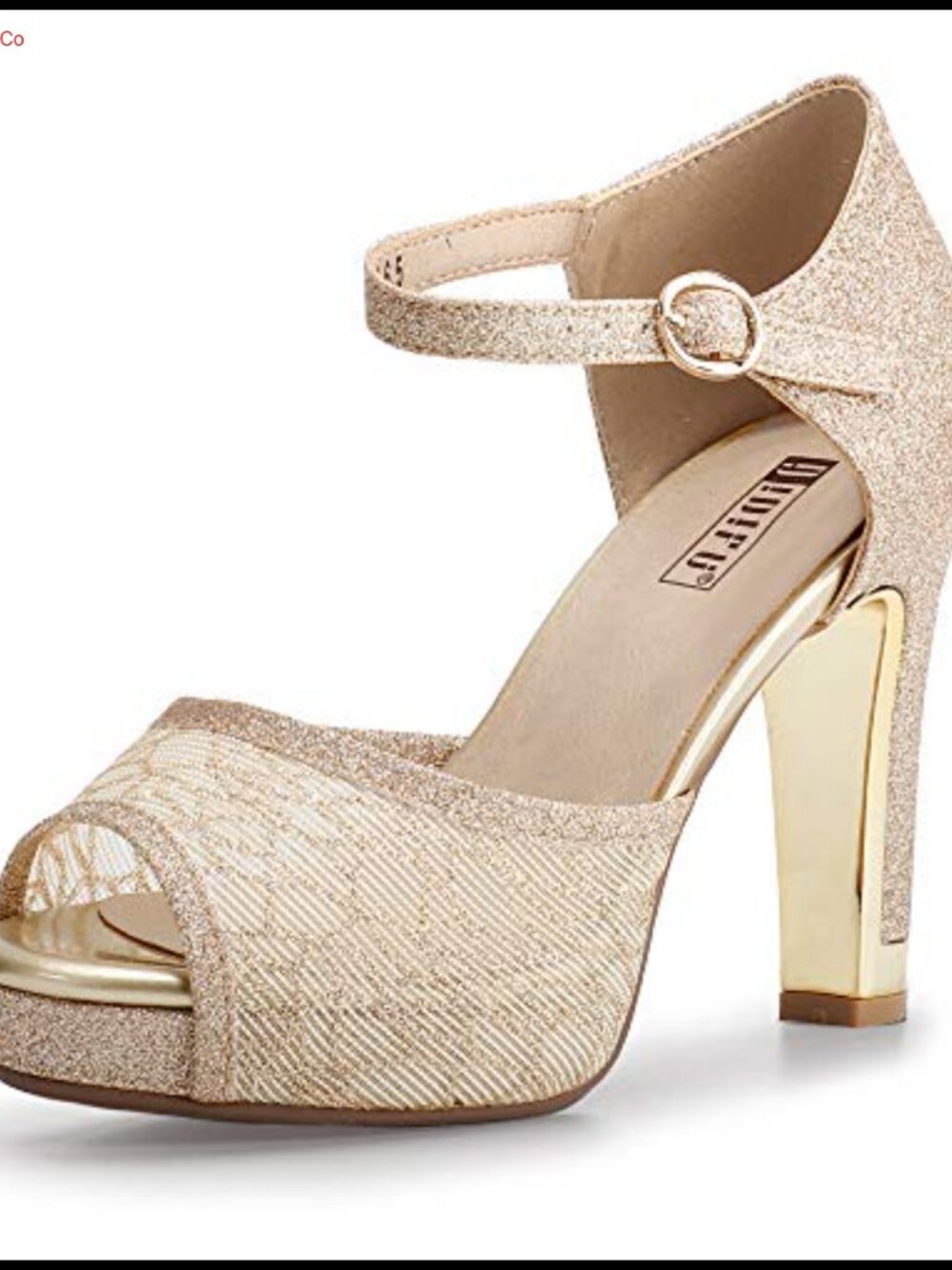 Platform Peep Toe Chunky High Heels Lace Ankle Strap Buckle Sandals